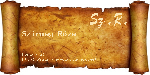 Szirmay Róza névjegykártya